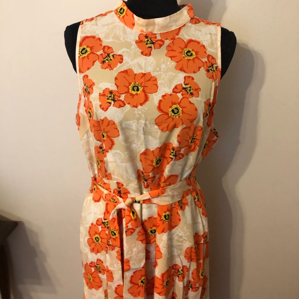 A line floral dress